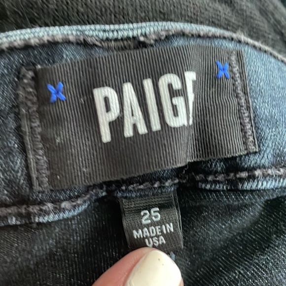 PAIGE “Verdugo Ankle” Black Skinny jeans, Size 25 - Picture 6 of 8